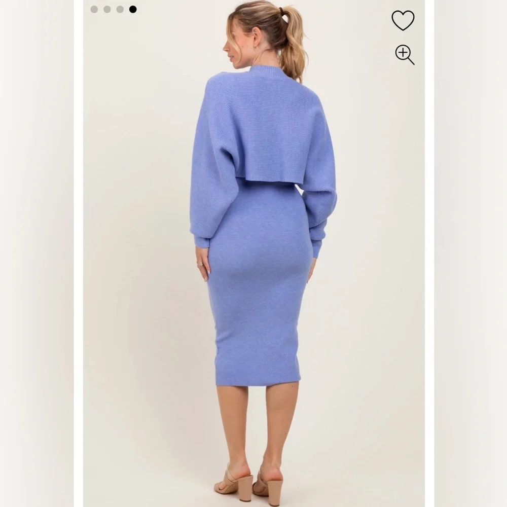 HYFVE • Women’s Periwinkle Bodycon Dress And Sweater Set Large NWT - Picture 4 of 4